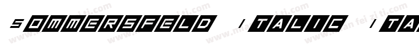 Sommersfeld Italic Italic字体转换